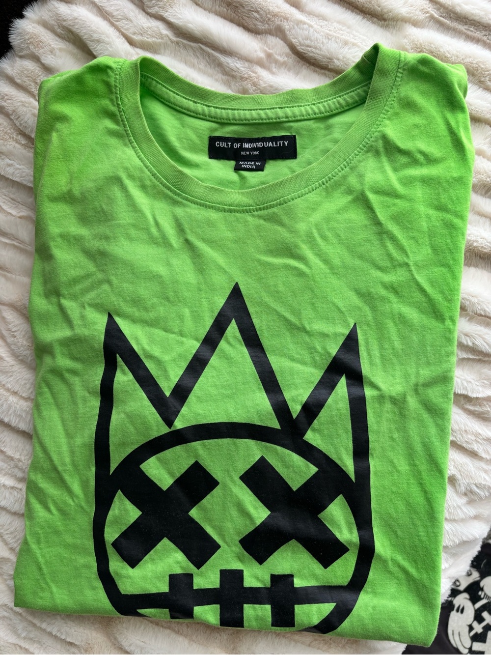 Cult of Individuality Neon Green Graphic Crewneck Tee